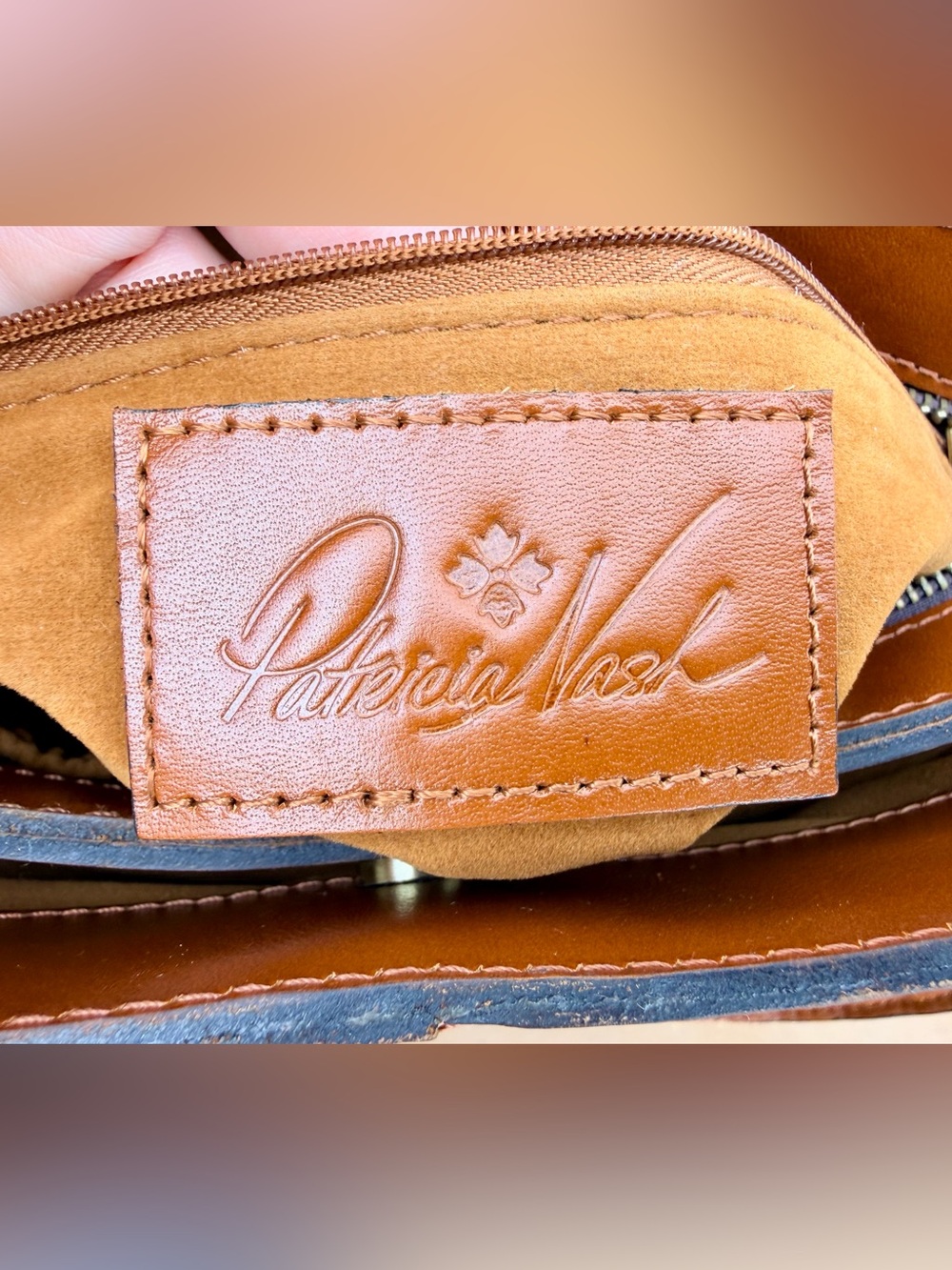 Patricia Nash Tooled Embossed Leather Satchel + Matching Wallet in Floral Cognac - Picture 11 of 16